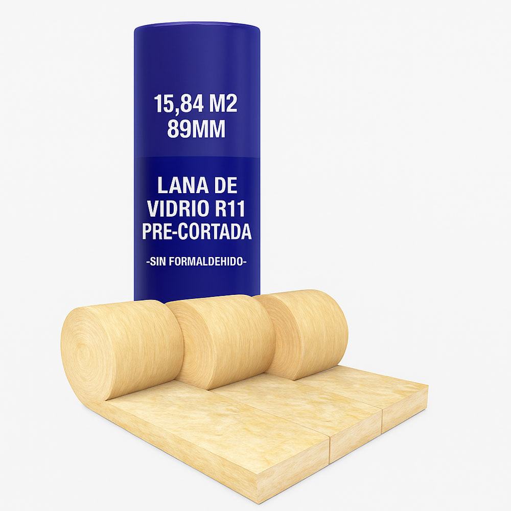 LANA DE VIDRIO R11 PRE-CORTADA – sin formaldehido 15,84M2 89MM