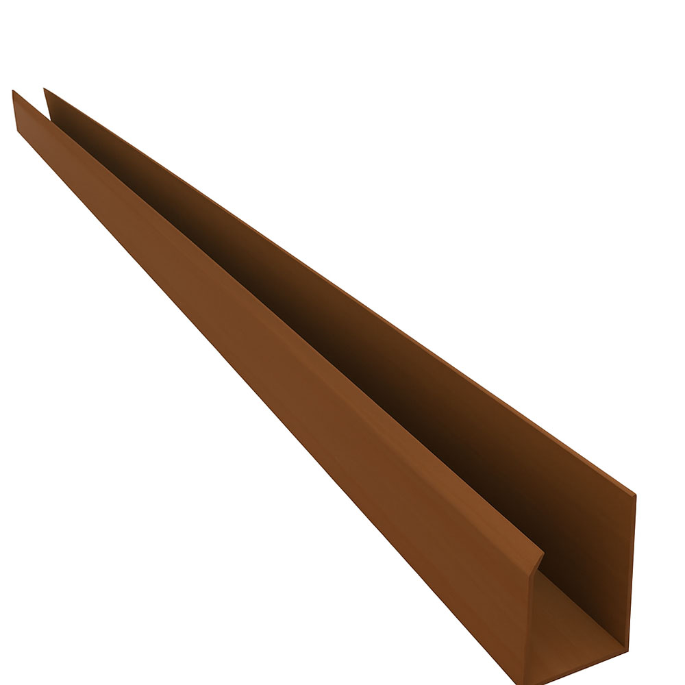 PERIMETRAL «U» PVC – MOGNO 6 MTS