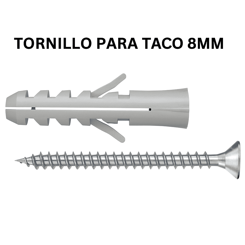 TORNILLO PARA TACO 6MM 100 UNID 4,5X40
